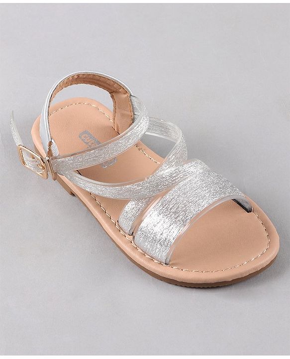 Cute Walk by Babyhug Party Wear Sandals - Silver