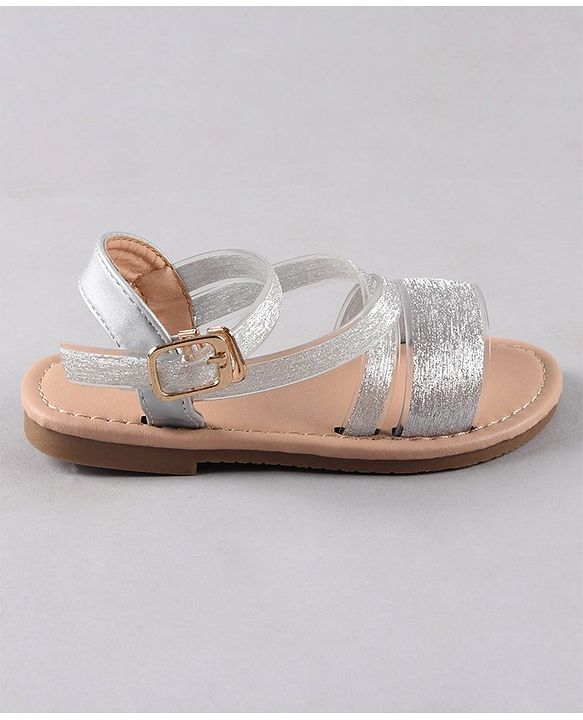 Cute Walk by Babyhug Party Wear Sandals - Silver