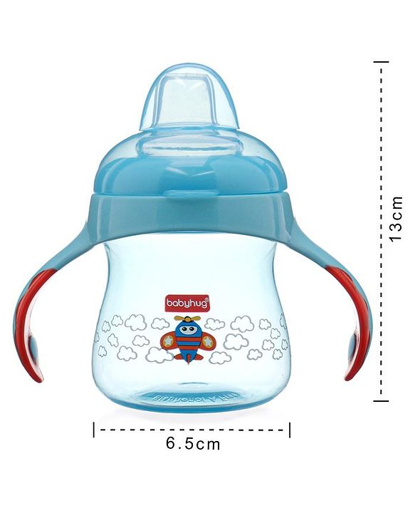Babyhug Twin Handle Training Soft Spout Cup Blue - 150 ml