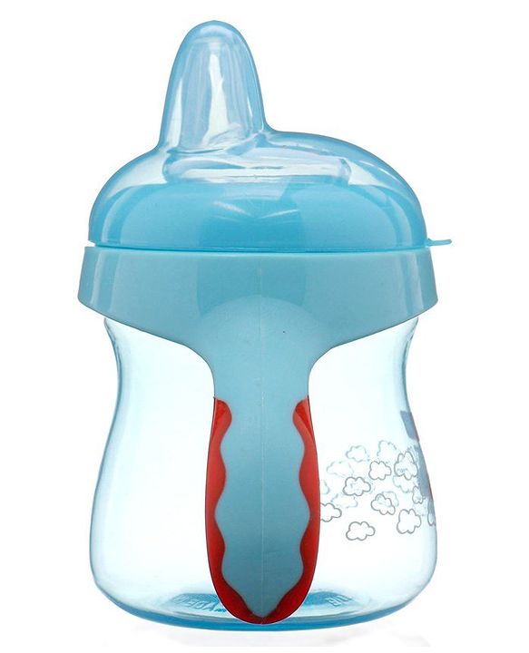 Babyhug Twin Handle Training Soft Spout Cup Blue - 150 ml