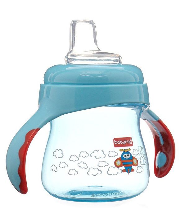 Babyhug Twin Handle Training Soft Spout Cup Blue - 150 ml