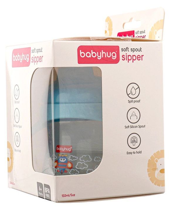 Babyhug Twin Handle Training Soft Spout Cup Blue - 150 ml