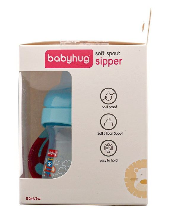 Babyhug Twin Handle Training Soft Spout Cup Blue - 150 ml