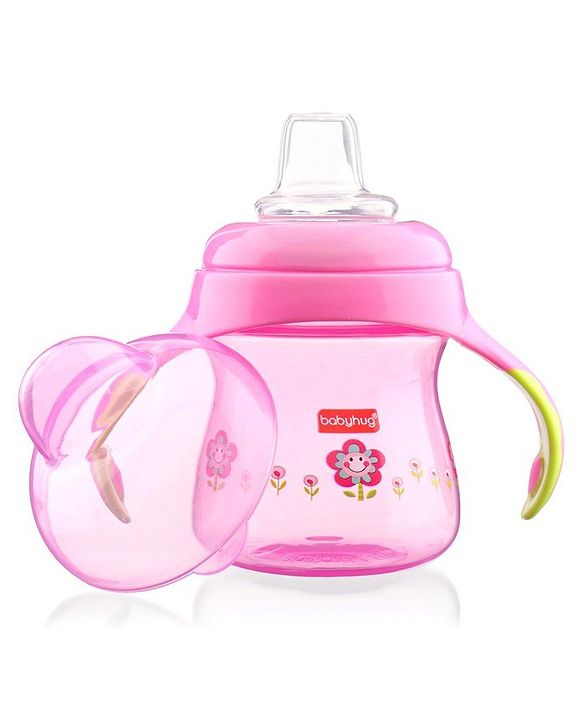 Babyhug Twin Handle Training Soft Spout Sipper Pink - 150 ml