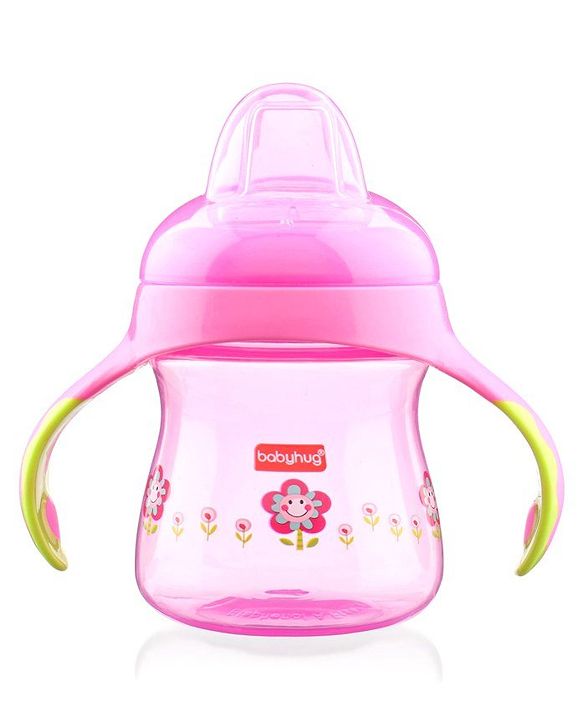 Babyhug Twin Handle Training Soft Spout Sipper Pink - 150 ml