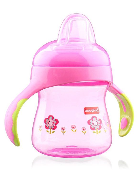 Babyhug Twin Handle Training Soft Spout Sipper Pink - 150 ml