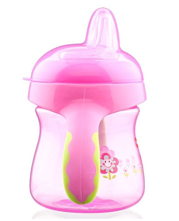 Babyhug Twin Handle Training Soft Spout Sipper Pink - 150 ml