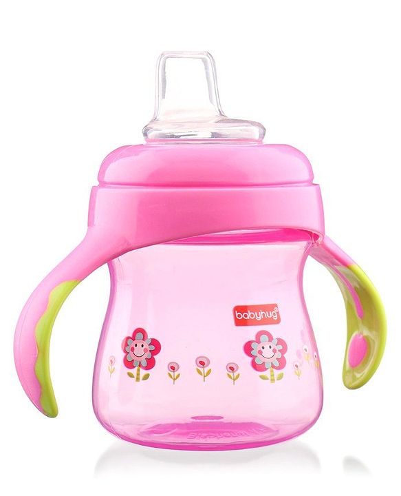 Babyhug Twin Handle Training Soft Spout Sipper Pink - 150 ml