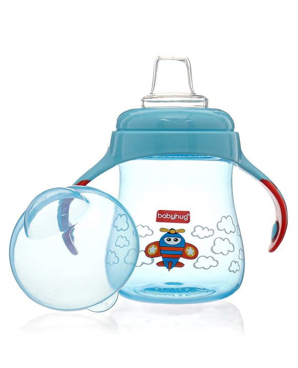 Babyhug Twin Handle Training Soft Spout Cup Blue - 150 ml
