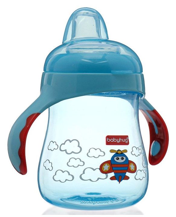 Babyhug Twin Handle Training Soft Spout Cup Blue - 150 ml