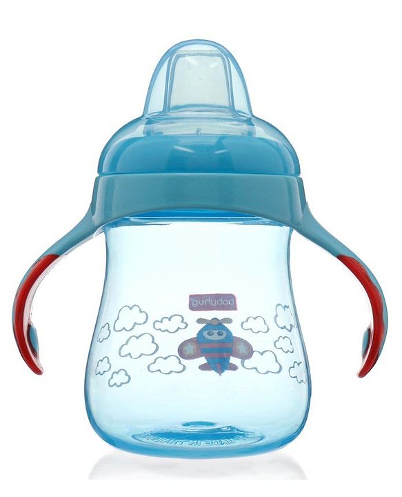 Babyhug Twin Handle Training Soft Spout Cup Blue - 150 ml