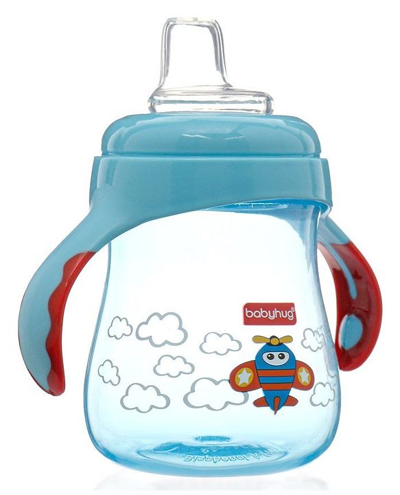 Babyhug Twin Handle Training Soft Spout Cup Blue - 150 ml