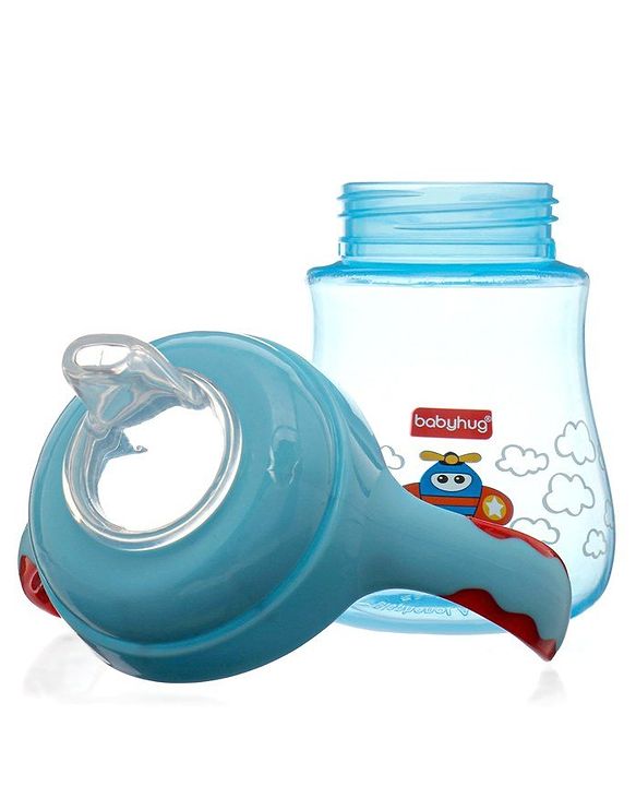 Babyhug Twin Handle Training Soft Spout Cup Blue - 150 ml