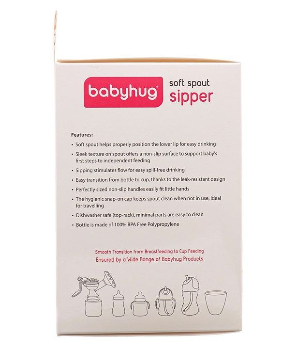 Babyhug Twin Handle Training Soft Spout Cup Blue - 150 ml