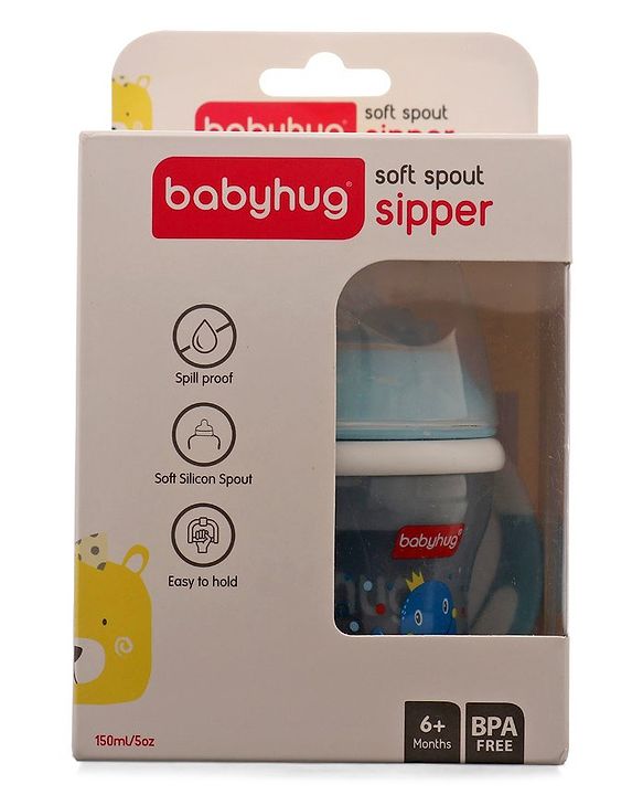 Babyhug Twin Handle Training Soft Spout Cup - 150 ml (Colour May Vary)