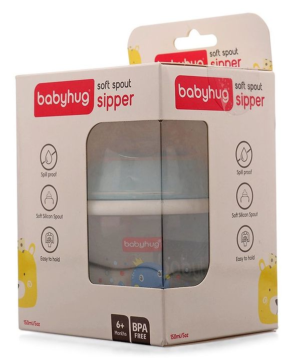 Babyhug Twin Handle Training Soft Spout Cup - 150 ml (Colour May Vary)