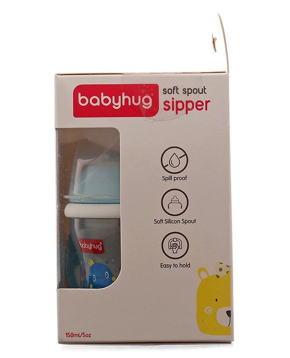 Babyhug Twin Handle Training Soft Spout Cup - 150 ml (Colour May Vary)
