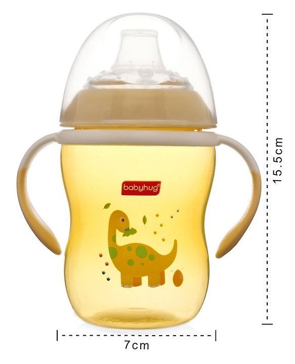 Babyhug Twin Handle Training Soft Spout Cup Yellow - 250 ml