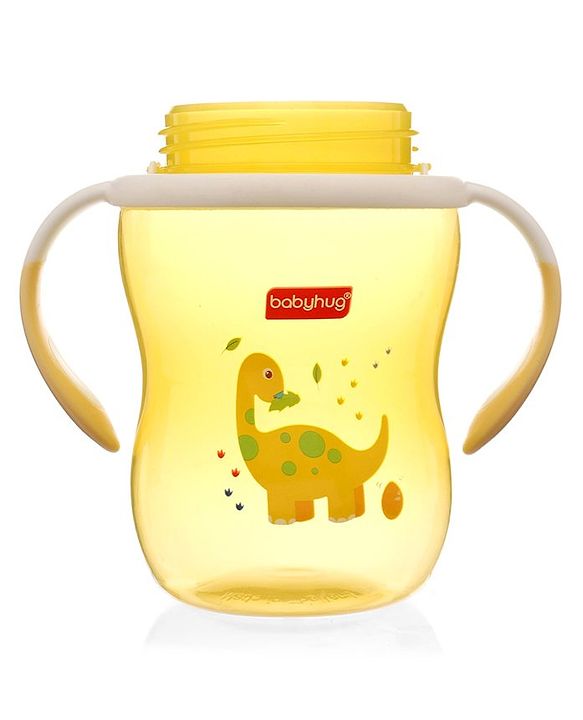 Babyhug Twin Handle Training Soft Spout Cup Yellow - 250 ml