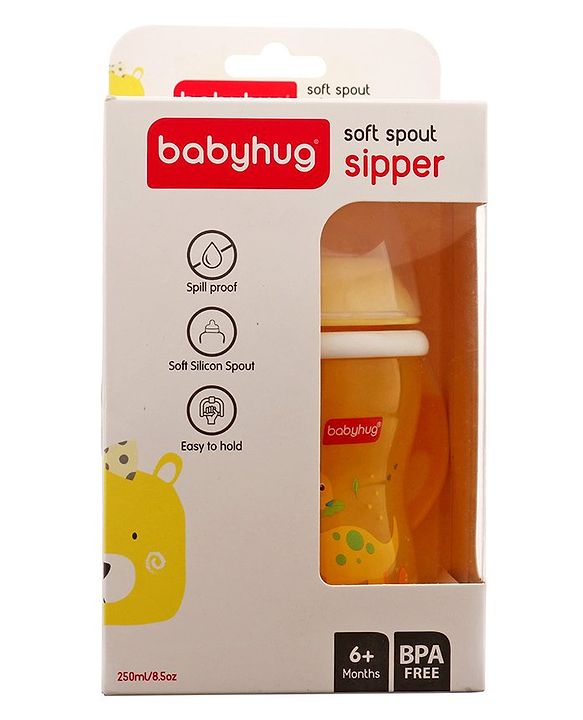 Babyhug Twin Handle Training Soft Spout Cup Yellow - 250 ml