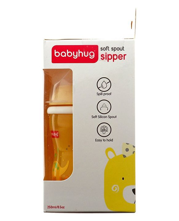 Babyhug Twin Handle Training Soft Spout Cup Yellow - 250 ml