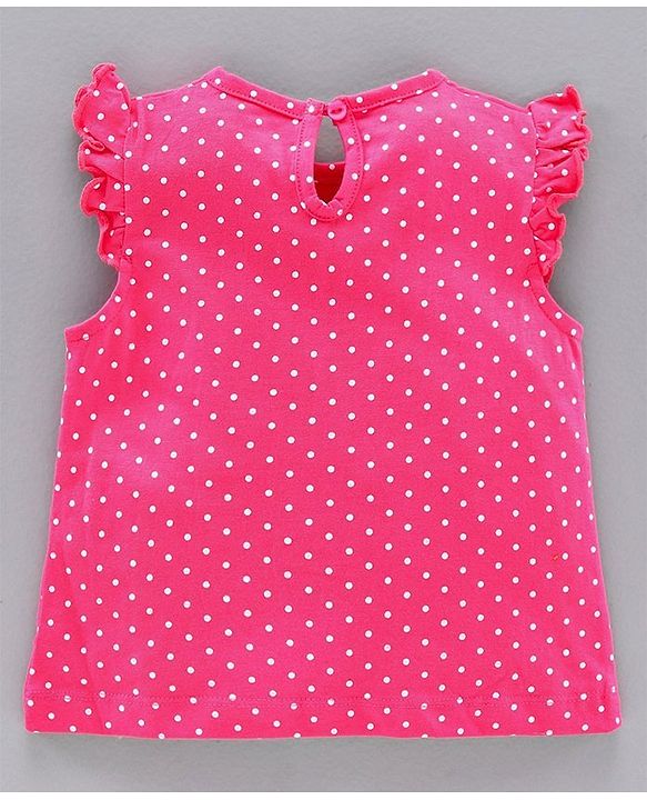 Babyhug Dungaree with Inner Tee Bird Print - Pink