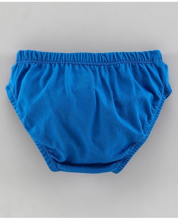 Babyhug 100%Cotton Anitbacterial Briefs Aeroplane Print Pack of 3 - Blue White