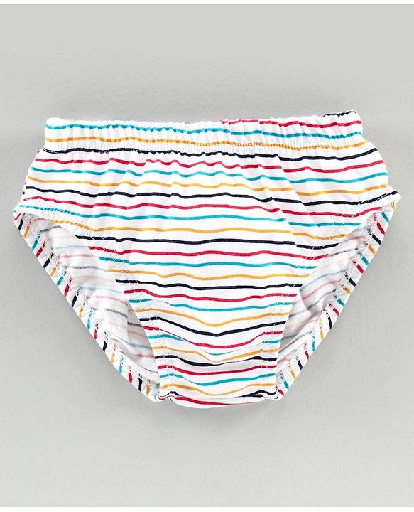 Babyhug 100% Cotton Antibacterial Brief Pack of 3 - Blue Orange
