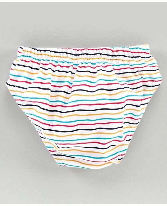 Babyhug 100% Cotton Antibacterial Brief Pack of 3 - Blue Orange