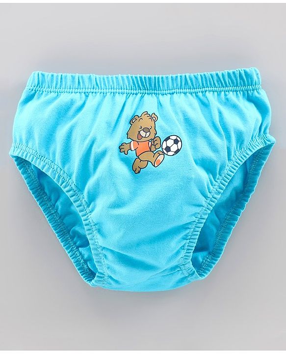 Babyhug 100% Cotton Antibacterial Brief Pack of 3 - Blue Orange