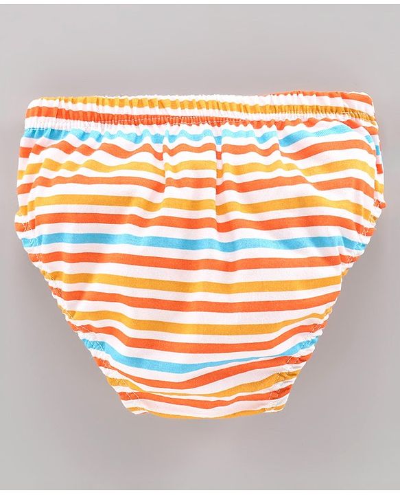 Babyhug 100% Cotton Antibacterial Brief Pack of 3 - Blue Orange