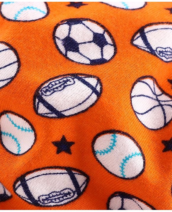 Babyhug 100% Cotton Antibacterial Brief Pack of 3 - Blue Orange