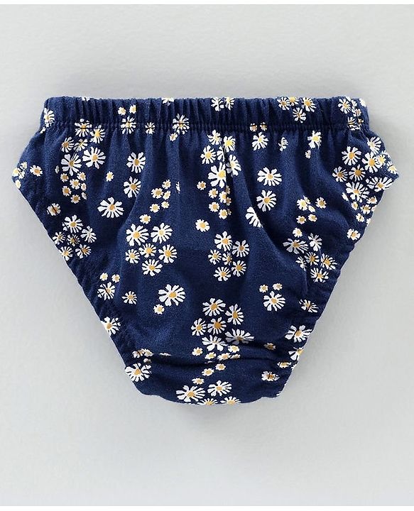 Babyhug 100% Cotton Antibacterial Panties Pack of 3 - Yellow Navy Blue