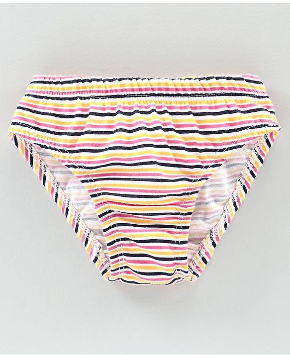 Babyhug 100% Cotton Antibacterial Panties Pack of 3 - Yellow Navy Blue