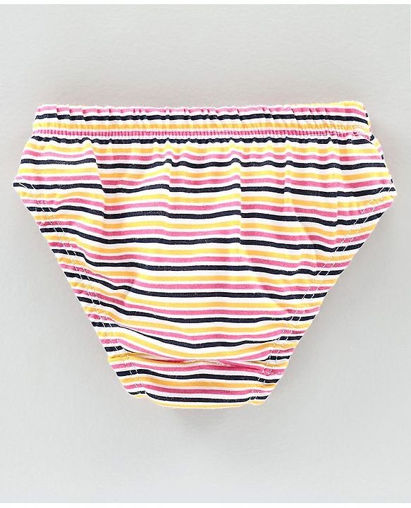 Babyhug 100% Cotton Antibacterial Panties Pack of 3 - Yellow Navy Blue