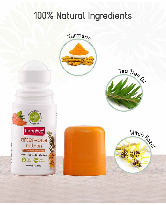 Babyhug After Bite Roll On with Turmeric Tea Tree & Witch Hazel Oil  - 40 ml