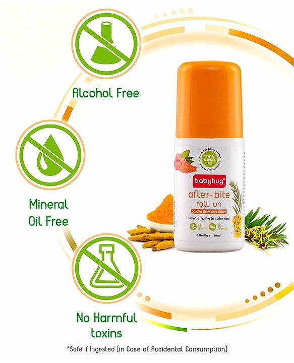Babyhug After Bite Roll On with Turmeric Tea Tree & Witch Hazel Oil  - 40 ml