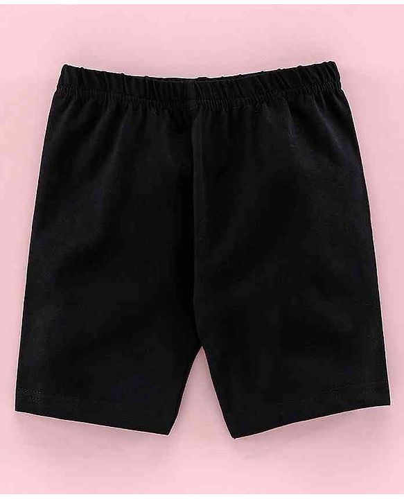 Babyhug Solid Colour Cycling Shorts Set of 3 - Black Grey Blue
