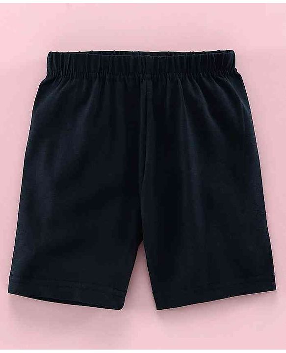 Babyhug Solid Colour Cycling Shorts Set of 3 - Black Grey Blue