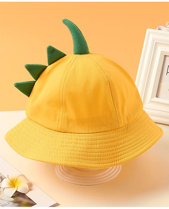 Babyhug Hat Dino Print Yellow - Cicumference 54 cm