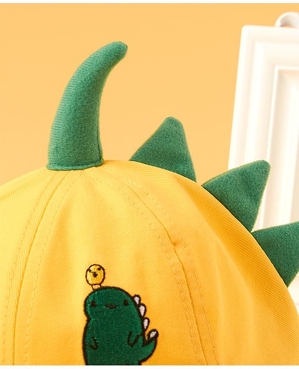 Babyhug Hat Dino Print Yellow - Cicumference 54 cm