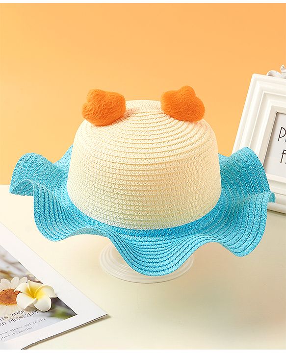 Babyhug Owl Design Hat Blue - Circumference 54 cm