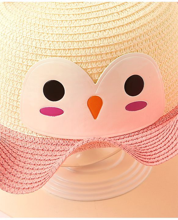 Babyhug Owl Print Hat Pink - Circumference 54 cm