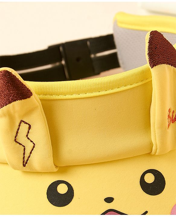 Babyhug Summer Cap Animal Face Print Yellow - Circumference 57 cm