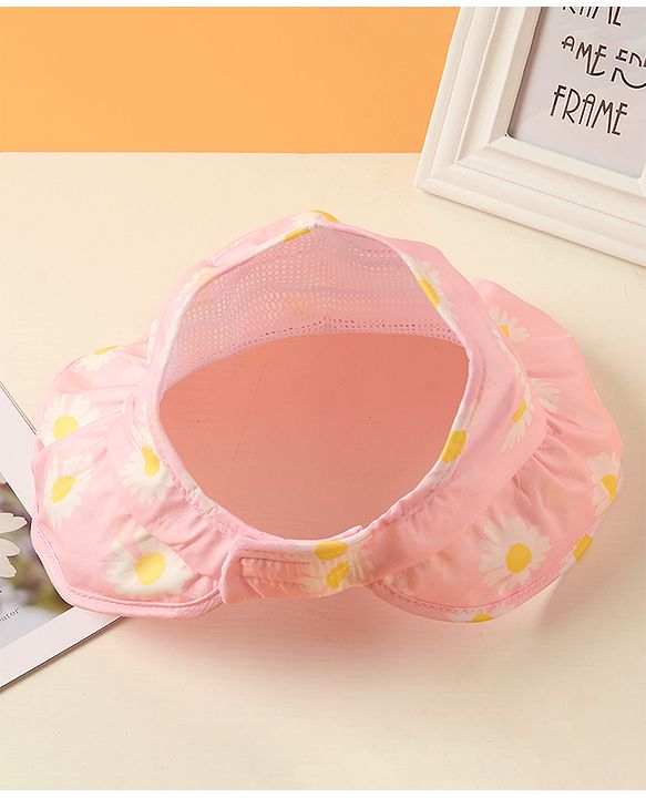 Babyhug Hat Floral Print Pink - Circumference  57 cm