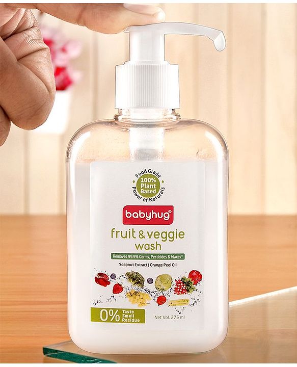 Babyhug 100% Plant Based Fruit & Veggie Wash - 275 ml