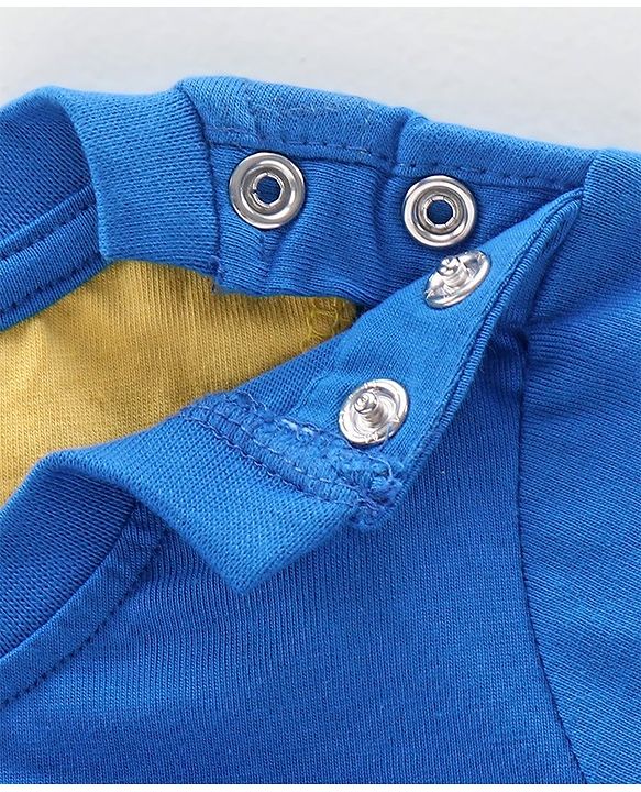 Babyhug Half Sleeves Tee Text Print - Blue