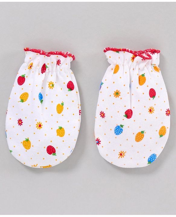 Babyhug 100% Cotton Cap Mitten & Booties Set Blue - Diameter 10 cm