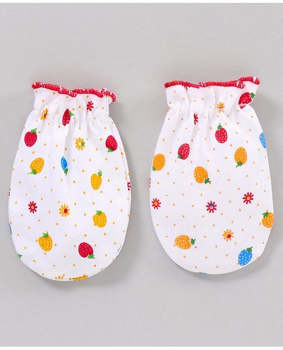 Babyhug 100% Cotton Cap Mitten & Booties Set Blue - Diameter 10 cm