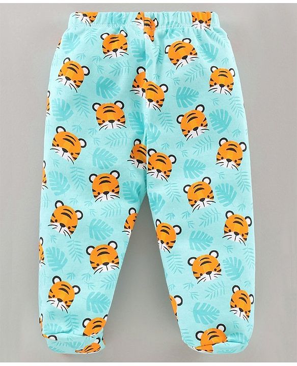 Babyhug Bootie Pajamas Shark Print Pack of 2 - Green Grey